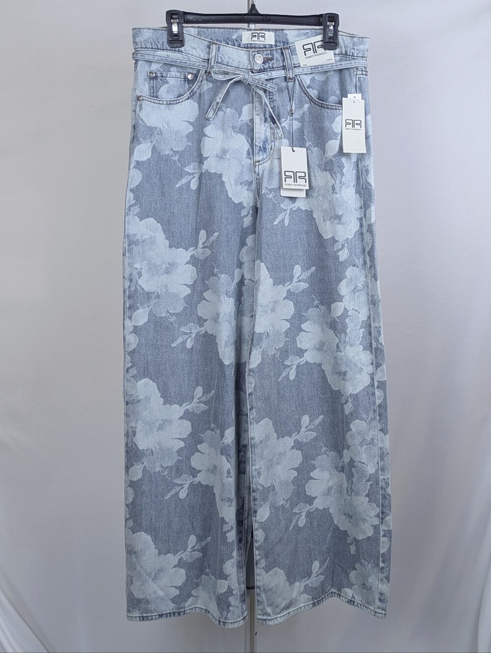 Robert Rodriguez Jeans High Rise Slouchy Wide Leg Rose Bouquet Faded Wash 29 NWT - Picture 2 of 13